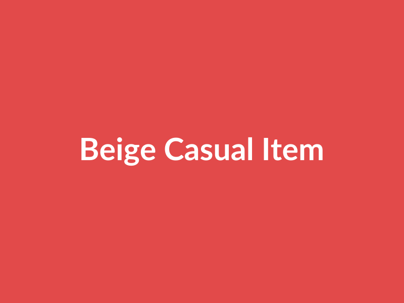Beige Casual Item - placehold image
