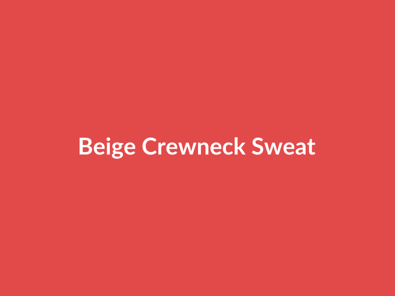 Beige Crewneck Sweatshirt - placehold image
