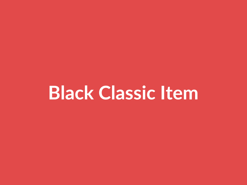 Black Classic Item - placehold image