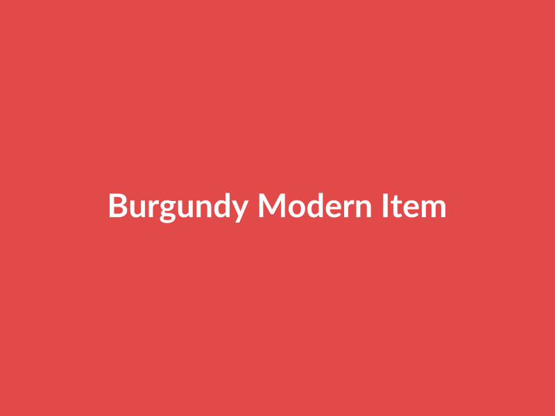 Burgundy Modern Item - placehold image