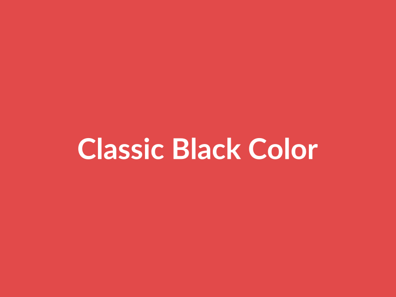 Classic Black Color Block Design - placehold image