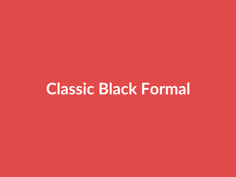Classic Black Formal Item - placehold image