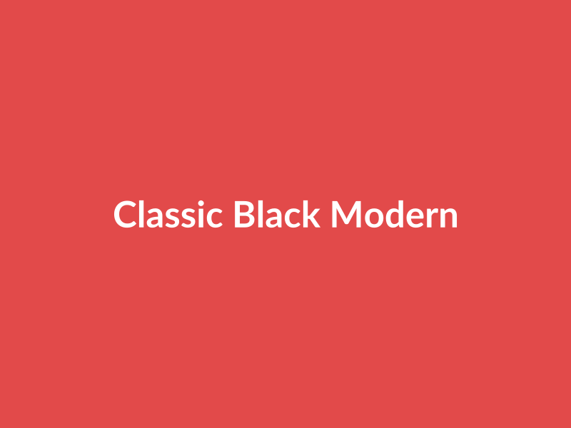 Classic Black Modern Item - placehold image