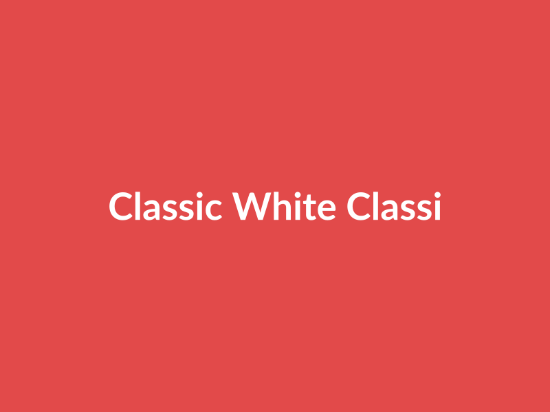 Classic White Classic Item - placehold image