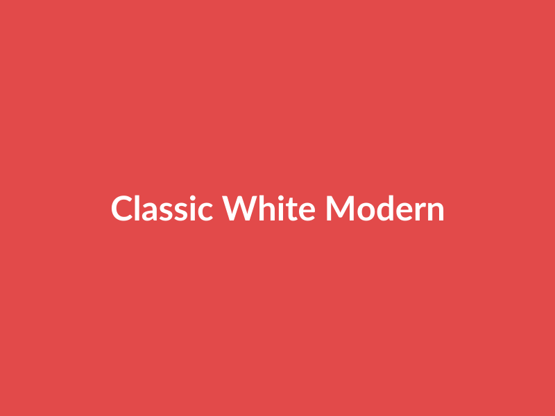 Classic White Modern Item - placehold image