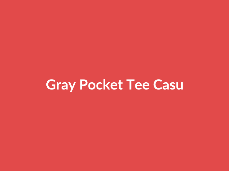 Gray Pocket Tee Casual - placehold image