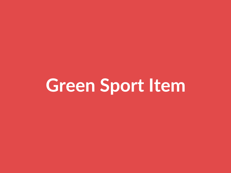 Green Sport Item - placehold image