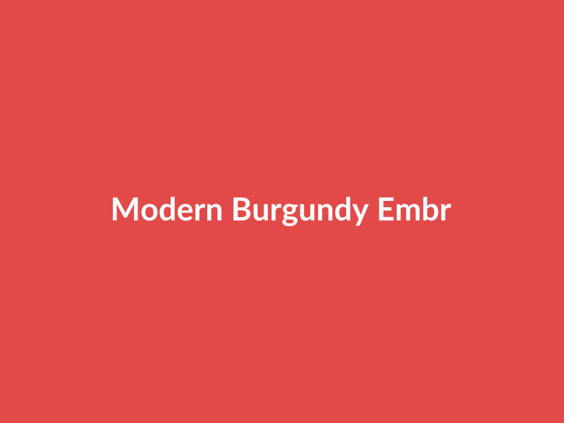Modern Burgundy Embroidered Casual Tee - placehold image