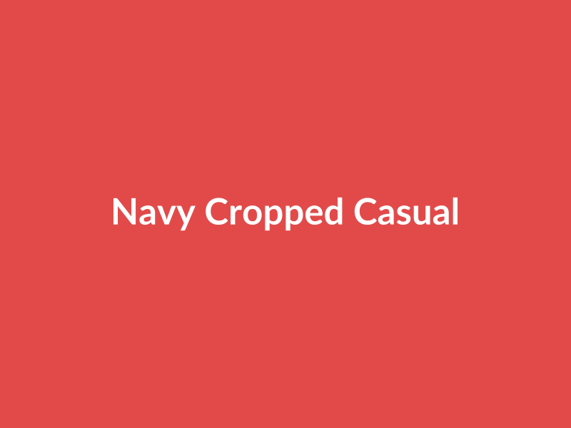 Navy Cropped Casual Top - placehold image
