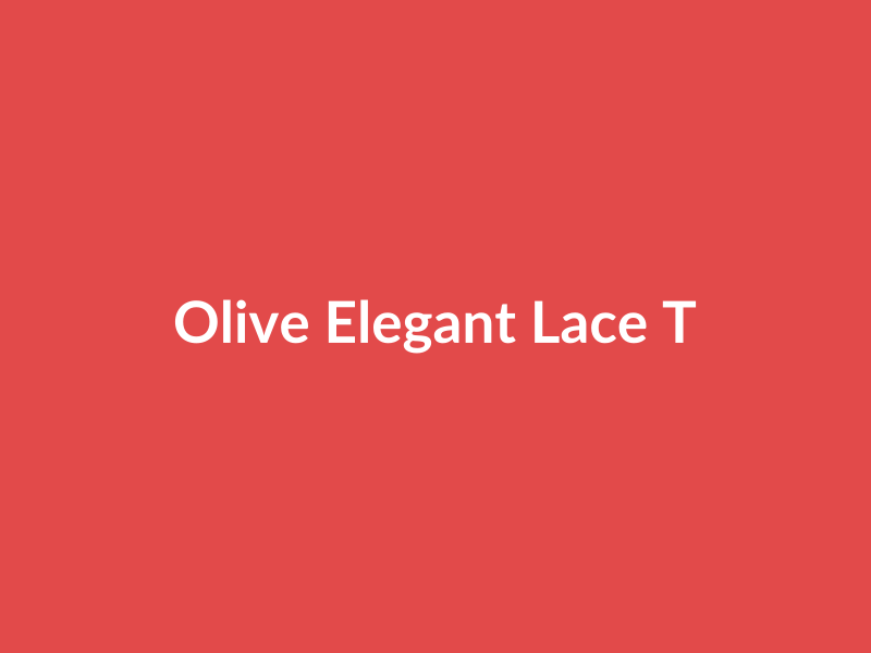 Olive Elegant Lace Trim Shirt - placehold image
