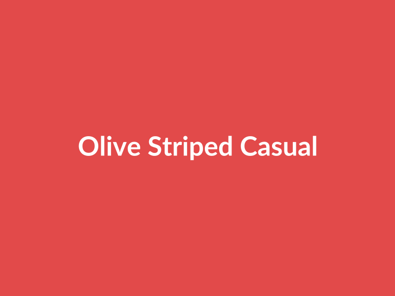 Olive Striped Casual Shirt - placehold image