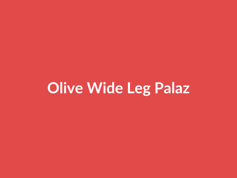 Olive Wide Leg Palazzo - placehold image