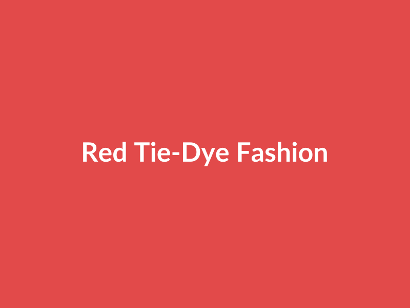 Red Tie-Dye Fashion Tee - placehold image