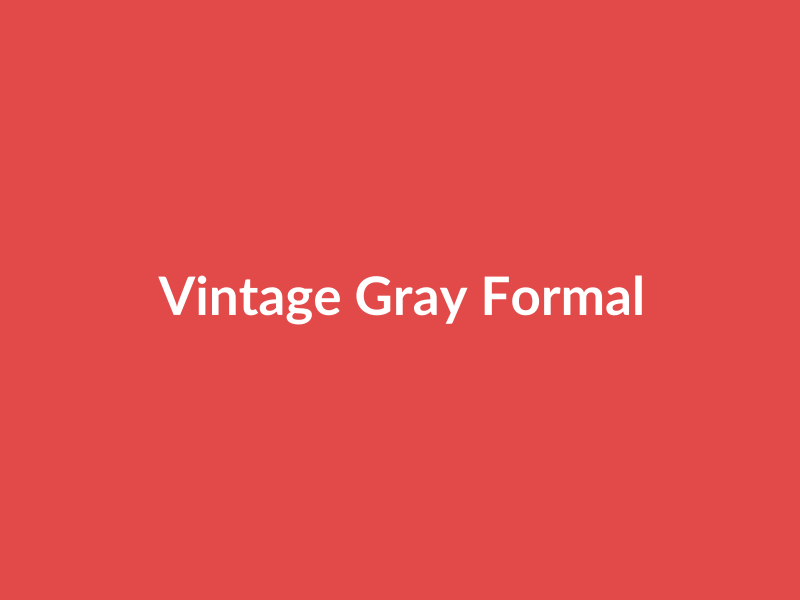 Vintage Gray Formal Item - placehold image